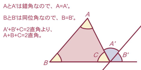 三角形の内角と外角の証明